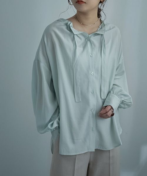 クラシカルに上品にきまる大人ボウタイブラウス レディース トップス シャツ ブラウス ボウタイシャツ 長袖 リボン トップス 羽織り シャツブラウス ゆったり ファッションレター Fashion Letter Magaseek