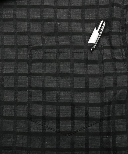 LUXSTYLE(ラグスタイル)/チェックイタリアンカラーシャツ/イタリアンカラーシャツ メンズ 長袖シャツ チェック 総柄/img14