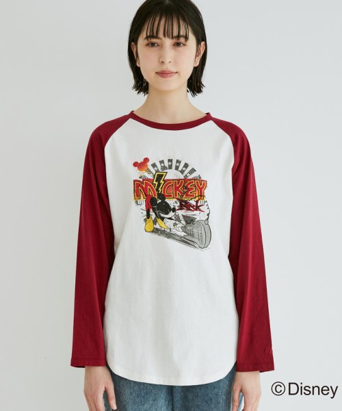 セール ディズニー ミッキー ラグランロングtシャツ Web限定 ビザビ Vis A Vis Magaseek