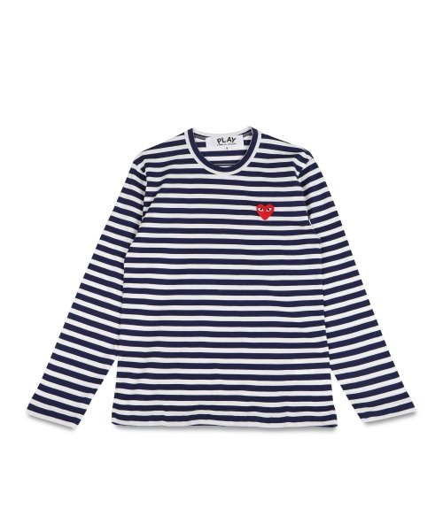 プレイ コムデギャルソン Play Comme Des Garcons Tシャツ 長袖 カットソー メンズ ロンt ボーダー レッドハート ロゴ Red Hea コムデギャルソン Commedesgarcons Magaseek