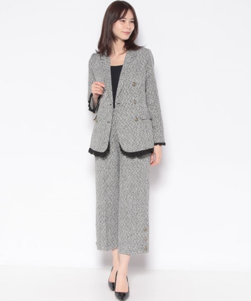 セール セットアップ対応商品 ツィードダブルジャケット アクシーズファム Axes Femme Magaseek