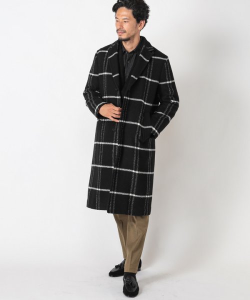 【NALYA/ナリヤ】圧縮ジャージ ラージチェックコート　made in japan NALYA/ナリヤ