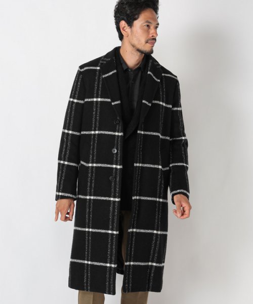 【NALYA/ナリヤ】圧縮ジャージ ラージチェックコート　made in japan NALYA/ナリヤ