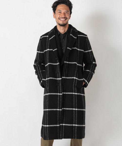 【NALYA/ナリヤ】圧縮ジャージ ラージチェックコート　made in japan NALYA/ナリヤ