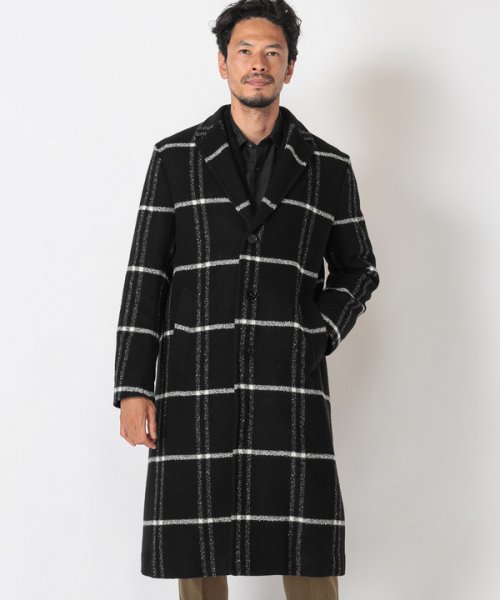 【NALYA/ナリヤ】圧縮ジャージ ラージチェックコート　made in japan NALYA/ナリヤ