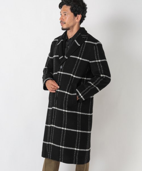 【NALYA/ナリヤ】圧縮ジャージ ラージチェックコート　made in japan NALYA/ナリヤ