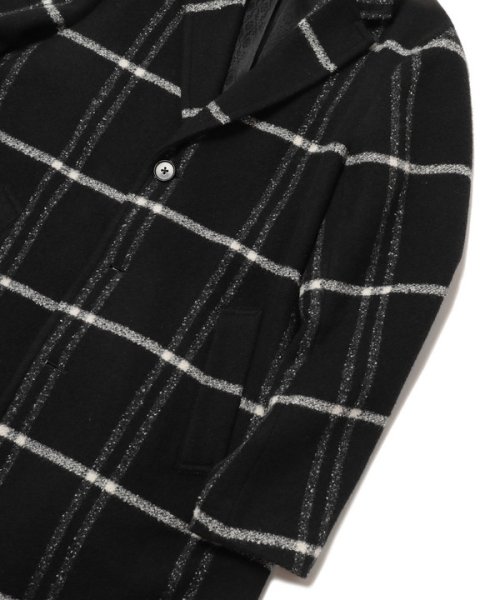 【NALYA/ナリヤ】圧縮ジャージ ラージチェックコート　made in japan NALYA/ナリヤ