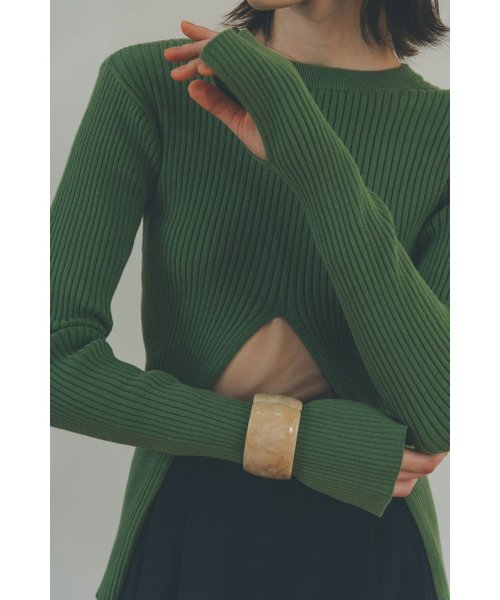 CLANE(クラネ)/W FACE POWER SHOULDER KNIT TOPS/img17