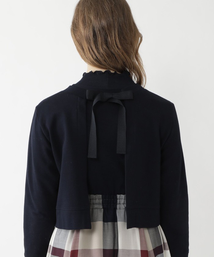 クレストブリッジチェックエアリーツイル カットソーコンビワンピース