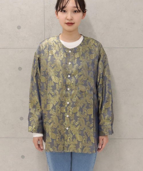 FREDY&GLOSTER(フレディアンドグロスター)/【Hollingworth country outfitters】クルーネック Shirts Paisley Jacuard ペイズリージャガードシャツ/img19