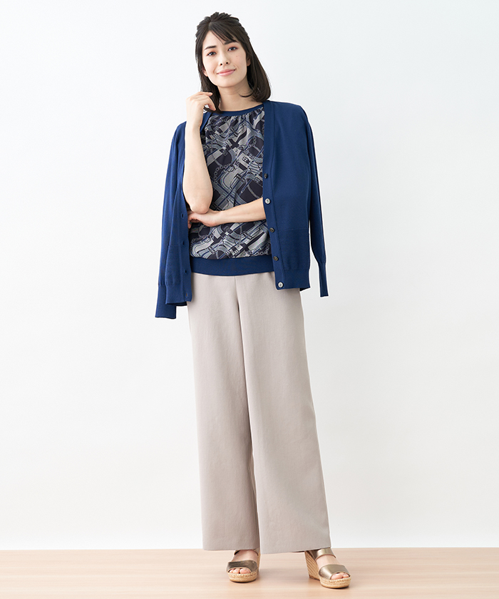【セットアップ対応商品】ワイドパンツ【Leilian the week】
