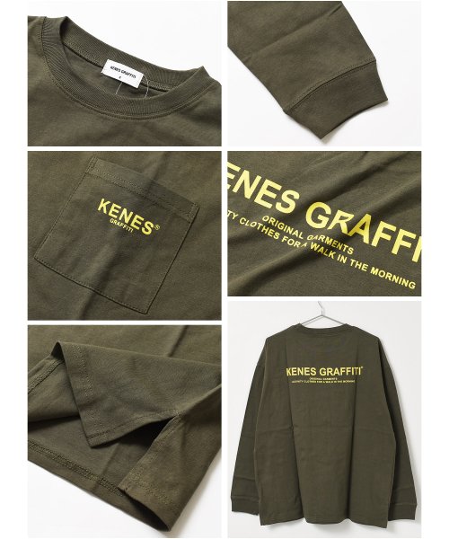 KENES GRAFFITI(ケネスグラフィティ)/ポケット付バックプリントロングTシャツ/img13