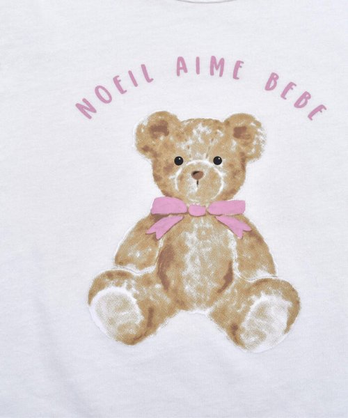 Noeil aime BeBe(ノイユ　エーム　べべ)/クマ ぬいぐるみ プリント 天竺 Tシャツ (80~130cm)/img06