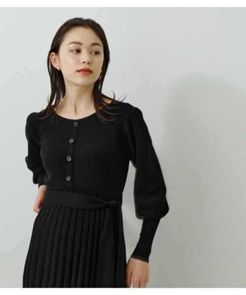 AZUL by moussy(アズールバイマウジー)/PLEATS KNIT ONEPIECE/img03