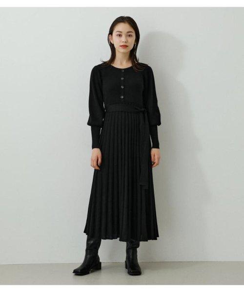 AZUL by moussy(アズールバイマウジー)/PLEATS KNIT ONEPIECE/img04