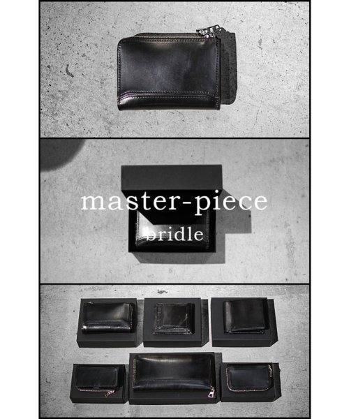 master piece(マスターピース)/マスターピース 財布 二つ折り財布 ミドルウォレット L字ファスナー メンズ ブライドル レザー 本革 日本製 master－piece bridle/img17