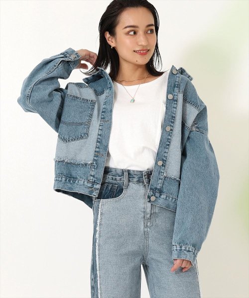 セール フリンジリメイクデザインデニムジャケット アナップミンピ Anap Mimpi Magaseek