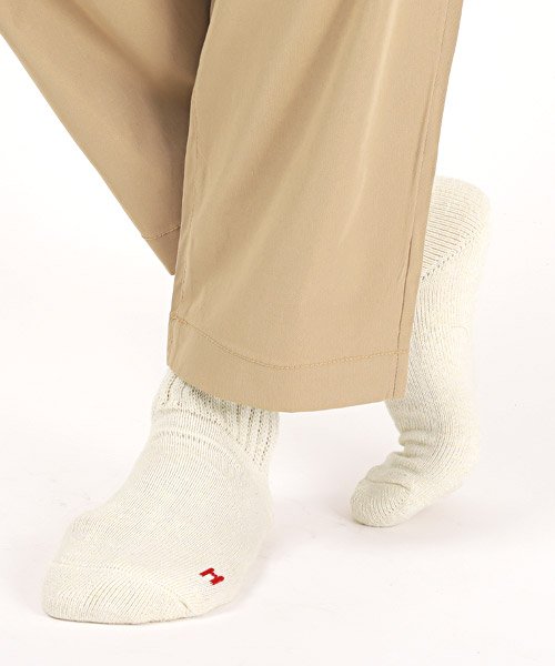 LUXSTYLE(ラグスタイル)/Healthknit(ヘルスニット)スラブHマークソックス 3足セット/靴下 メンズ ソックス くつした クルーソックス ロークルー ロゴ/img01