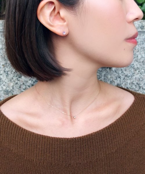 ［セカンドピアス］　K18アメジストハニードロップピアス 