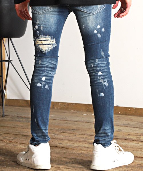 セール ハードダメージスキニーパンツ デニムパンツ メンズ スキニー ハードダメージ クラッシュ ラグスタイル Luxstyle Magaseek セール ハードダメージスキニーパンツ デニムパンツ メンズ スキニー ハードダメージ クラッシュ ラグスタイル Luxstyle Magaseek