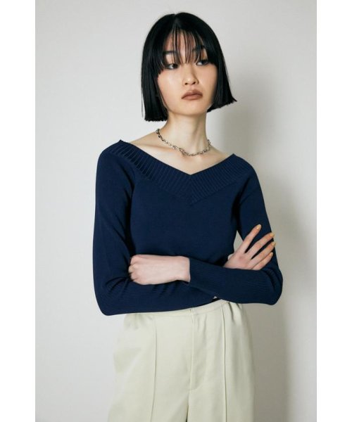 moussy(マウジー)/WIDE NECK CROP トップス/img10