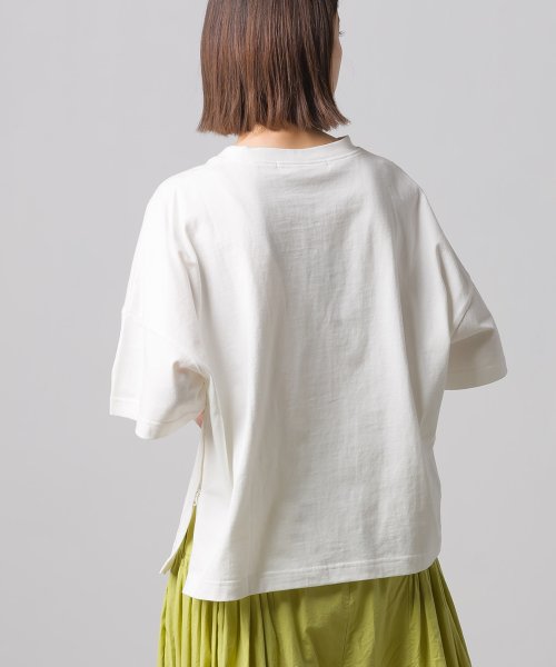 OMNES(オムネス)/【OMNES】ユニセックスポケット付き脇ジップTシャツ/img02