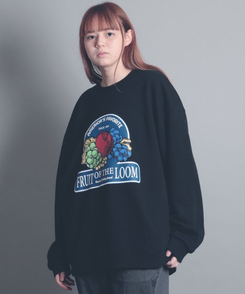 MAISON mou(メゾンムー)/【FRUIT OF THE LOOM/フルーツオブザルーム】heavy onz over size logo sweat/別注ヘビーウェイトオーバーサイズスウェ/img01