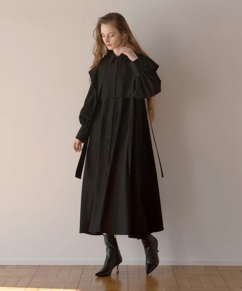 MIELI INVARIANT(ミエリ インヴァリアント)/Panel Layer Shirt Dress/img12