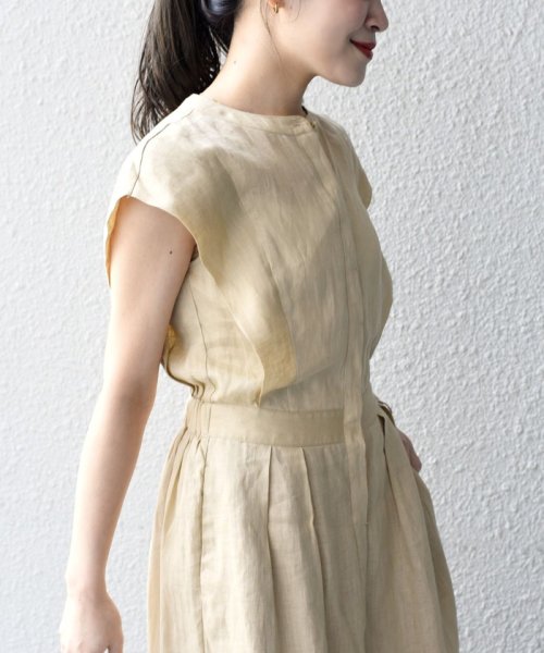 SHIPS WOMEN(シップス　ウィメン)/*〈手洗い可能〉NORTHERN LINEN2タックワンピース◇/img18