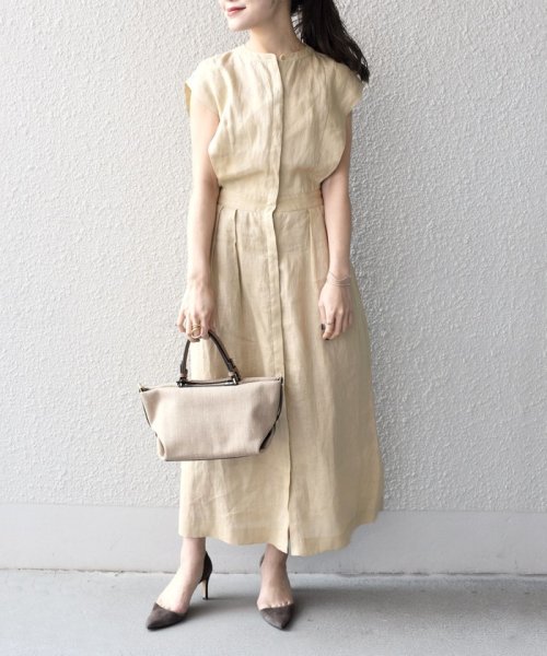 SHIPS WOMEN(シップス　ウィメン)/*〈手洗い可能〉NORTHERN LINEN2タックワンピース◇/img23