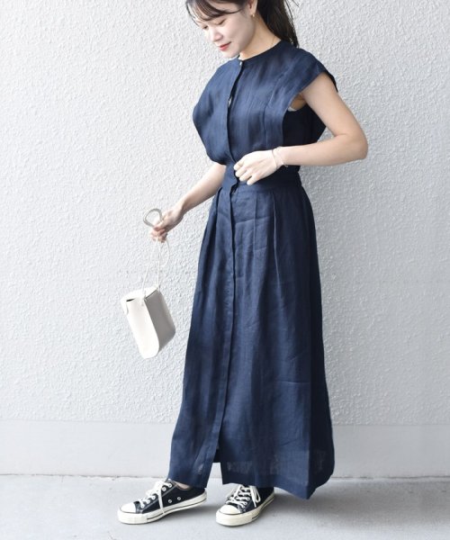 SHIPS WOMEN(シップス　ウィメン)/*〈手洗い可能〉NORTHERN LINEN2タックワンピース◇/img35