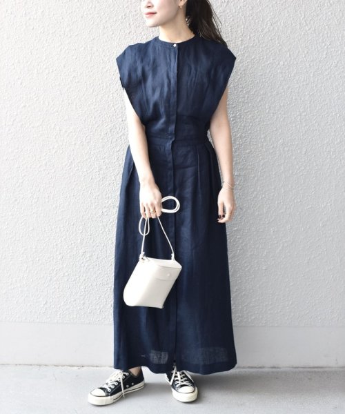 SHIPS WOMEN(シップス　ウィメン)/*〈手洗い可能〉NORTHERN LINEN2タックワンピース◇/img38