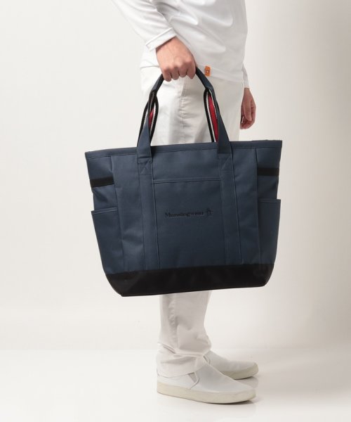 Munsingwear(マンシングウェア)/『Goods』トリコロール部分テープ使いベーシックトート型ボストンバッグ(幅37cm×高さ38cm×奥行20cm)【アウトレット】/img10