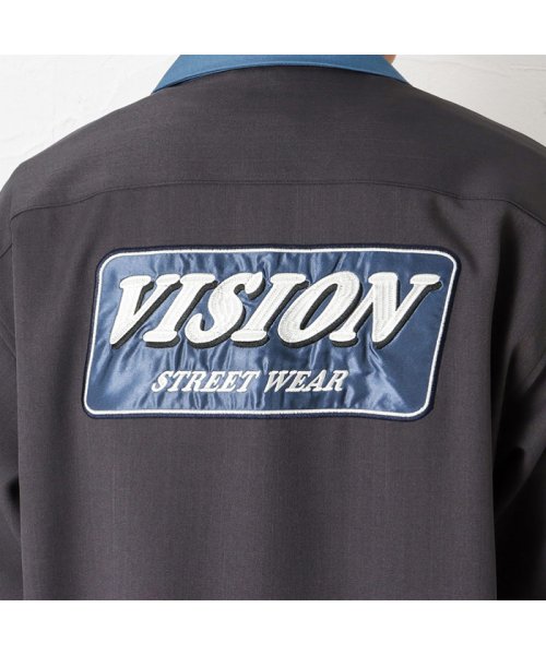 MAC HOUSE(men)(マックハウス（メンズ）)/VISION STREET WEAR ヴィジョンストリートウェア プレートロゴ刺繍シャツ 2305017－Z/img09