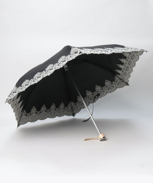 LANVIN Collection(umbrella)(ランバンコレクション（傘）)/晴雨兼用折りたたみ日傘　”オーガンジーカットワーク”/img01