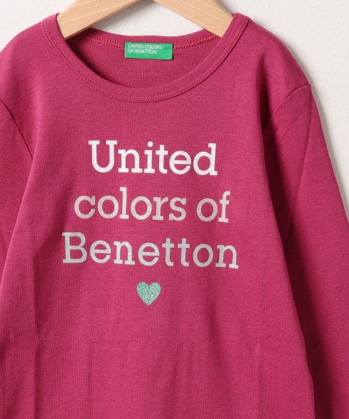 BENETTON (UNITED COLORS OF BENETTON GIRLS)(ユナイテッド　カラーズ　オブ　ベネトン　ガールズ)/キッズベーシックロゴグリッタープリント長袖Tシャツ・カットソーG/img08