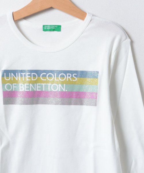 BENETTON (UNITED COLORS OF BENETTON GIRLS)(ユナイテッド　カラーズ　オブ　ベネトン　ガールズ)/キッズベーシックロゴグリッタープリント長袖Tシャツ・カットソーG/img02