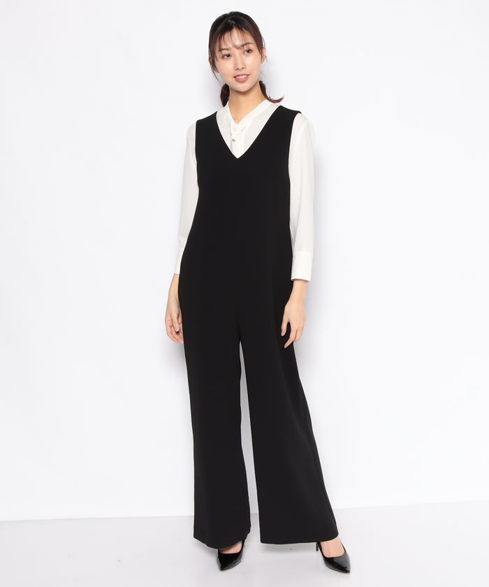 2404223Theory  V NECK JUMPSUIT ADMIRAL CREPE