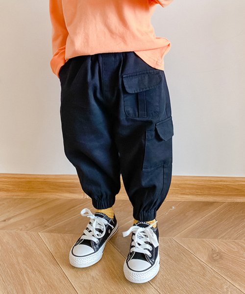 aimoha(aimoha（アイモハ）)/【aimoha－KIDS－】【新作】 韓国子供服 ビッグポケット裾絞りカーゴパンツ キッズ/img05