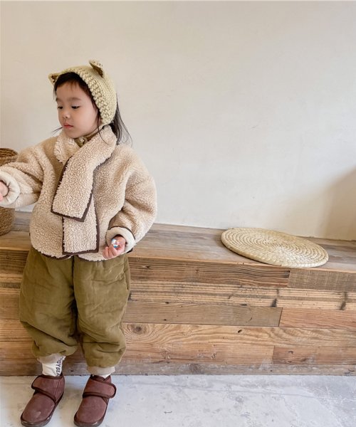 aimoha(aimoha（アイモハ）)/【aimoha－KIDS－】韓国子供服 暖かいボアジャケット+マフラーセット/img06
