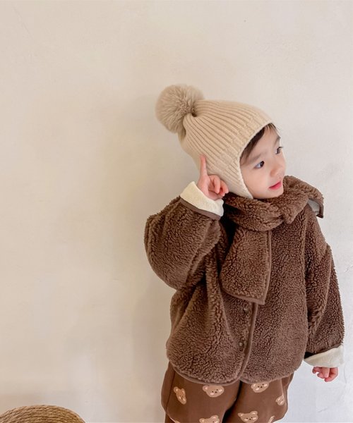 aimoha(aimoha（アイモハ）)/【aimoha－KIDS－】韓国子供服 暖かいボアジャケット+マフラーセット/img10