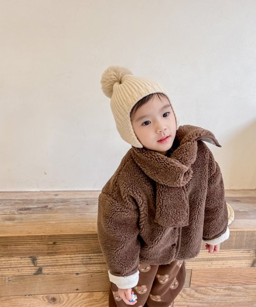 aimoha(aimoha（アイモハ）)/【aimoha－KIDS－】韓国子供服 暖かいボアジャケット+マフラーセット/img13
