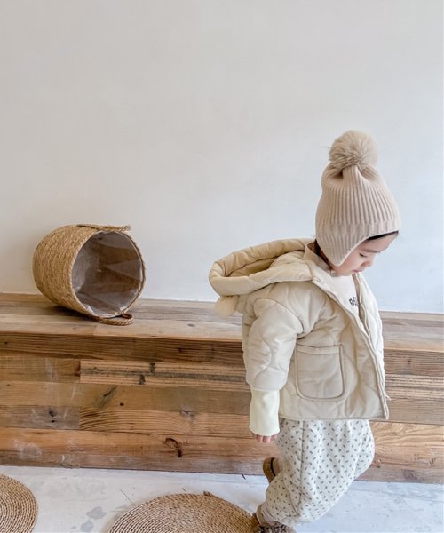 aimoha(aimoha（アイモハ）)/【aimoha－KIDS－】韓国子供服 クマ耳付き 暖かいフード付き中綿ジャケット/img17