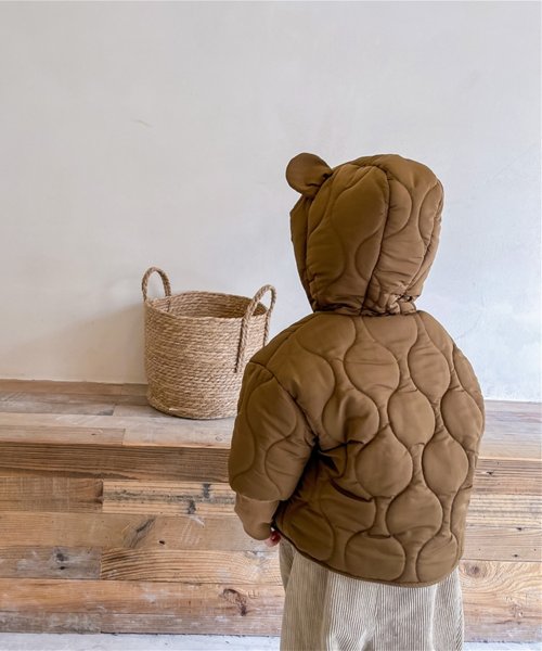 aimoha(aimoha（アイモハ）)/【aimoha－KIDS－】韓国子供服 クマ耳付き 暖かいフード付き中綿ジャケット/img20