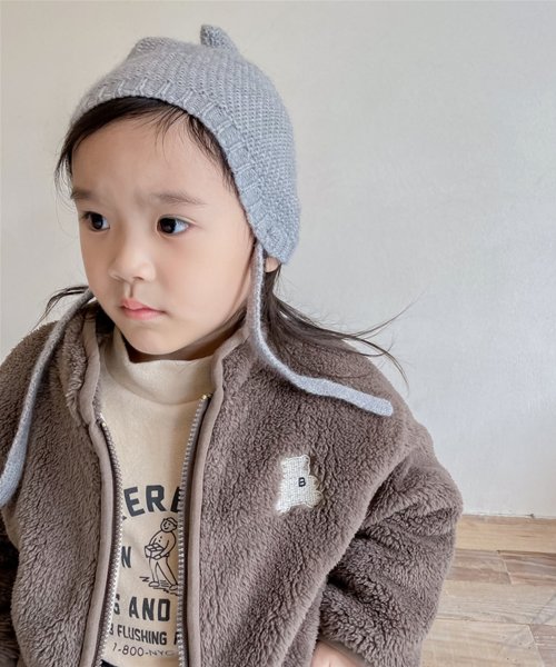aimoha(aimoha（アイモハ）)/【aimoha－KIDS－】韓国子供服 クマ刺繍暖かいボアジャケット キッズ/img12