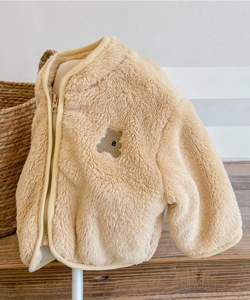 aimoha(aimoha（アイモハ）)/【aimoha－KIDS－】韓国子供服 クマ刺繍暖かいボアジャケット キッズ/img17