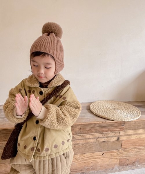 aimoha(aimoha（アイモハ）)/【aimoha－KIDS－】韓国子供服 異素材切り替えボアジャケット/img10