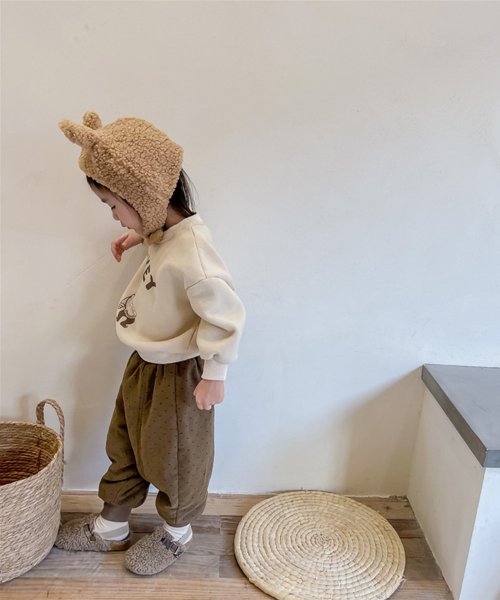 aimoha(aimoha（アイモハ）)/【aimoha－KIDS－】韓国子供服 暖かい中綿ドット柄テーパードパンツ/img10