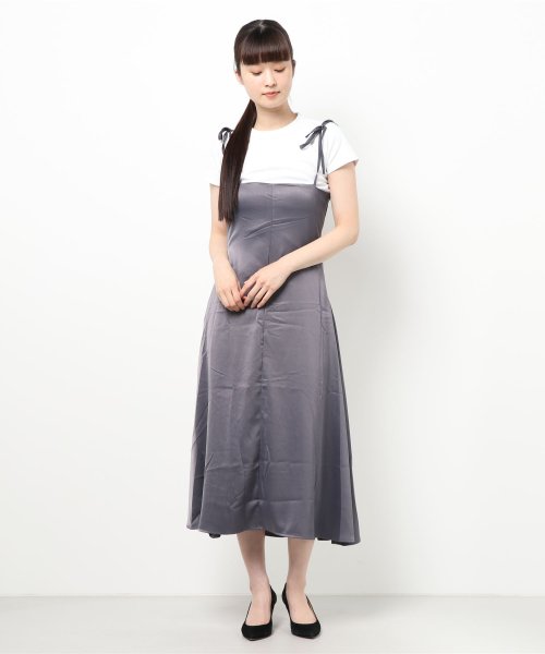 aimoha(aimoha（アイモハ）)/Jasmine Grandiflorum ドレープ肩紐キャミワンピース 韓国ファッション/img10