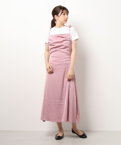 aimoha(aimoha（アイモハ）)/Jasmine Grandiflorum ドレープ肩紐キャミワンピース 韓国ファッション/img12